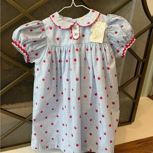 The Beaufort Bonnet Company Blue and Red Kids Dress